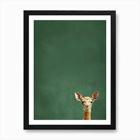 Antelope On A Green Chalkboard Poster