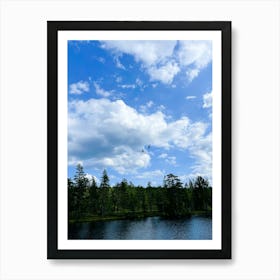 Eagle Flying Over Lake Art Print