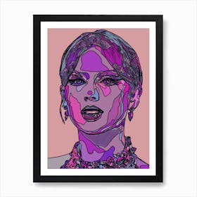 Taylor Swift Portrait Abstract Geometric (14) Art Print