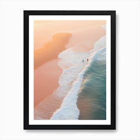 serene beach waves 2 Art Print