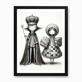 Little King And Little Queen Art Print