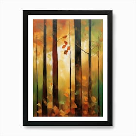 Abstract Autumn Forest،
Inspired by a stroll through an autumn forest, this abstract painting is a beautiful depiction of tall, slender trees with leaves in various stages of color change..7 Art Print