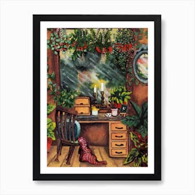 Bohemian Country Home Studio Art Print