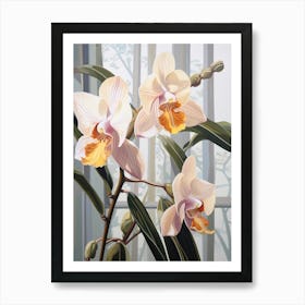 Orchid 2 Flower Painting Art Print