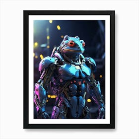 Frog In Cyborg Body #1 Art Print