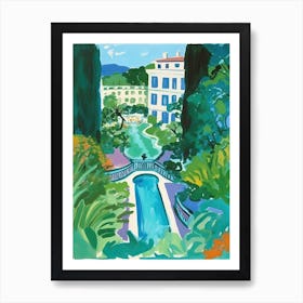 Mirabell Palace Gardens, Austria, Painting 8 Art Print