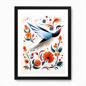 Scandinavian Bird Illustration Common Tern 1 Art Print