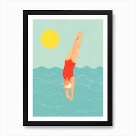 Diving Into Summer Art Print