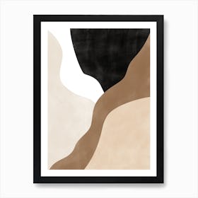 Abstract Brown Beige Poster No.1 Art Print