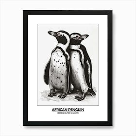 Penguin Huddling For Warmth Poster Art Print