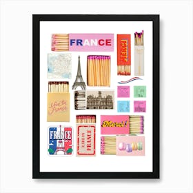 France Matchbook Art Print