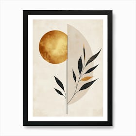 Abstract Gold Leaf Canvas Print Art Print