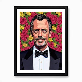 Hugh Laurie Illustration Movies Art Print