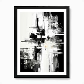 Echo Abstract Black And White 1 Art Print