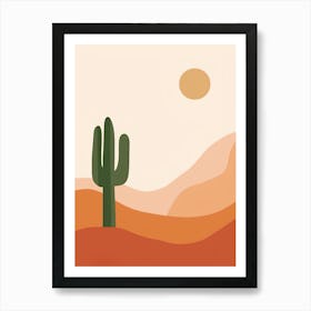 Cactus In The Desert 2 Art Print