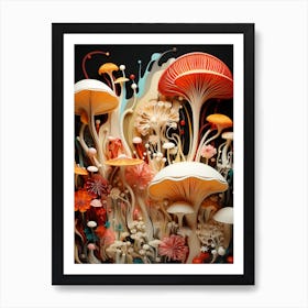 Mushroom Forest Art Print