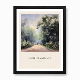 Hampstead Heath London United Kingdom Vintage Cezanne Inspired Poster Art Print