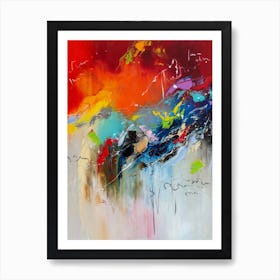 Spirit Of Freedom Part II Abstract Red Art Painting Art Print