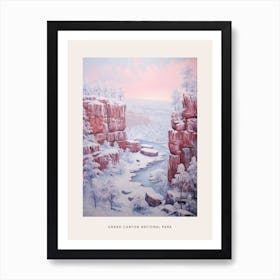 Dreamy Winter National Park Poster  Grand Canyon National Park United States Art Print