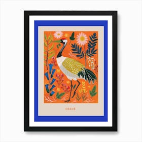 Spring Birds Poster Crane 1 Art Print