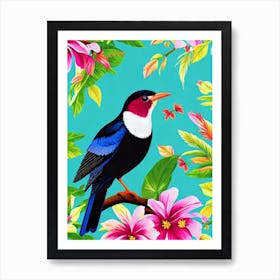 Cuckoo Tropical bird Art Print