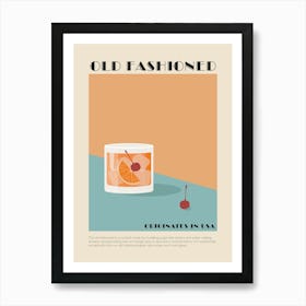 Old Fashioned Cocktail Print Art Print