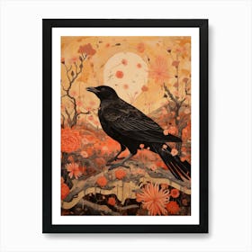 Crow 1 Detailed Bird Painting Art Print