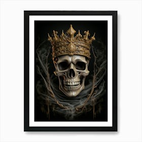 Skull With Crown Art Print