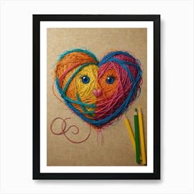 Heart Of Yarn 13 Art Print