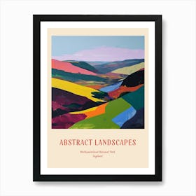 Colourful Abstract Northumberland National Park England 1 Poster Art Print