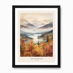 Autumn Forest Landscape The Trossachs Scotland 2 Poster Art Print