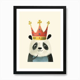 Little Panda 2 Wearing A Crown Art Print