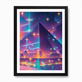 Fantasy Pyramids In The Sky Art Print