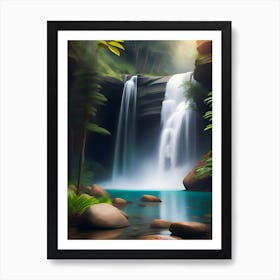 Waterfall In The Forest 1 Art Print