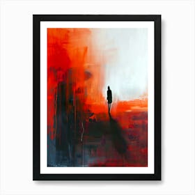 abstract artwork lonely person Art Print