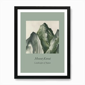 Landscapes Of Japan Mount Kurai 81 Art Print