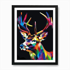 Colorful Deer 1 Art Print