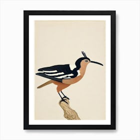 Hoopoe Illustration Bird Poster