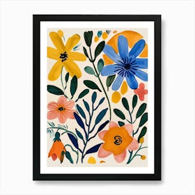 Painted Florals Larkspur 2 Poster