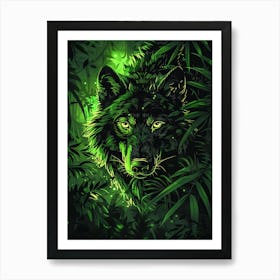 Wolf In The Jungle Art Print