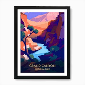 Grand Canyon National Park Travel Poster Matisse Style 2 Art Print