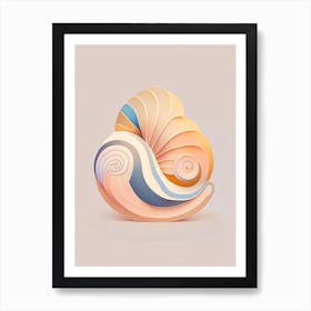 Banded Snail  Illustration Art Print