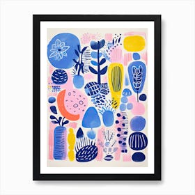 Melbourne Gardens Abstract Riso Style 1 Art Print