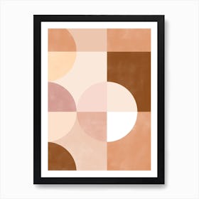 Pink Abstract Geometric Painting No.2 Art Print