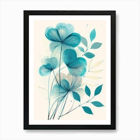 Blue Flowers 87 Art Print