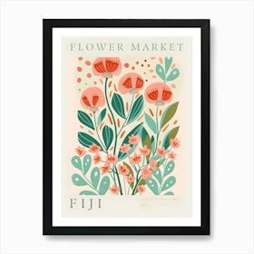 Flower Market Fiji Art Print