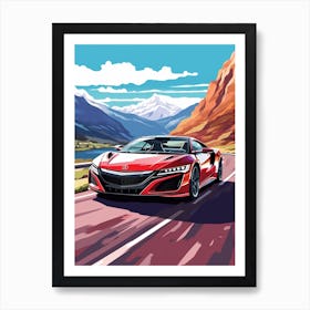 A Acura Nsx In The The Great Alpine Road Australia 1 Art Print