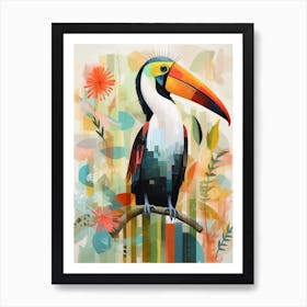 Bird Painting Collage Pelican 2 Art Print