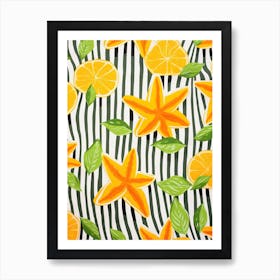 Starfruit Fruit Summer Illustration 1 Art Print