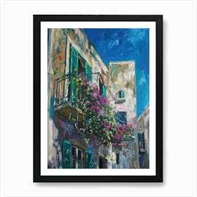 Balcony Painting In Bari 2 Art Print